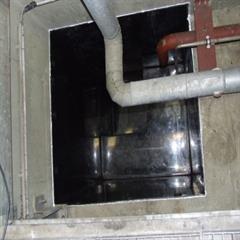 Auskleidung Auffangwanne einer Gasturbine