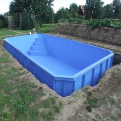 Pool 4 x 8m mit abgeschrägten Ecken